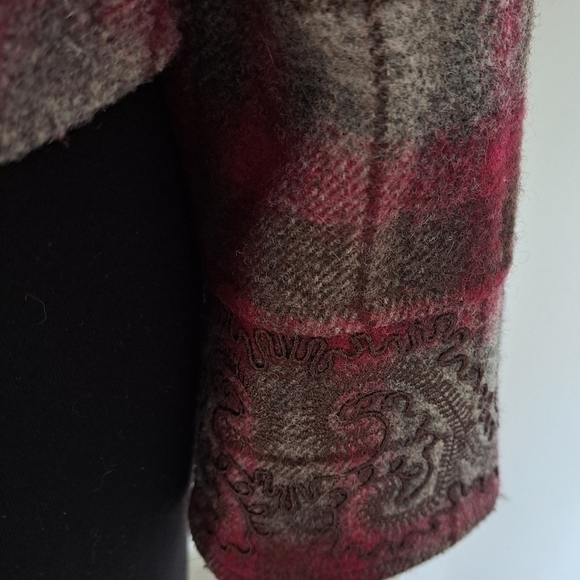 TRIBAL womens coat jacket pink & gray wool size 8 - Picture 8 of 14